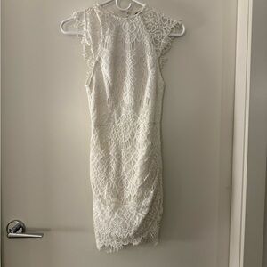Chic White Lace Mini Dress